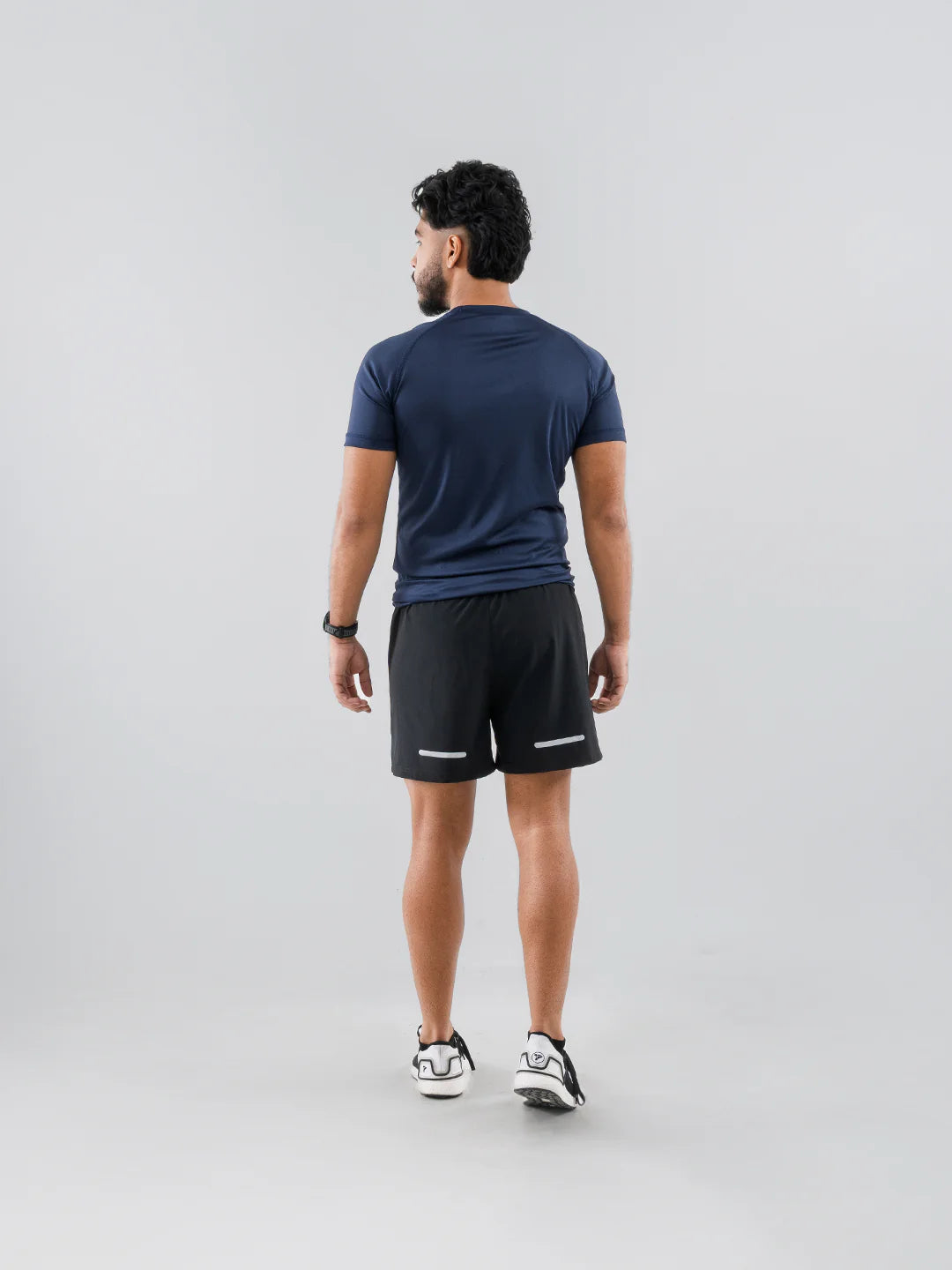 Camiseta fitness manga corta azul turquí hecha en Colombia TENFIT