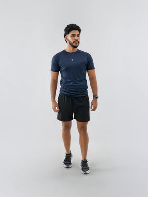 Camiseta Deportiva Básica Azul Turquí Para Hombre