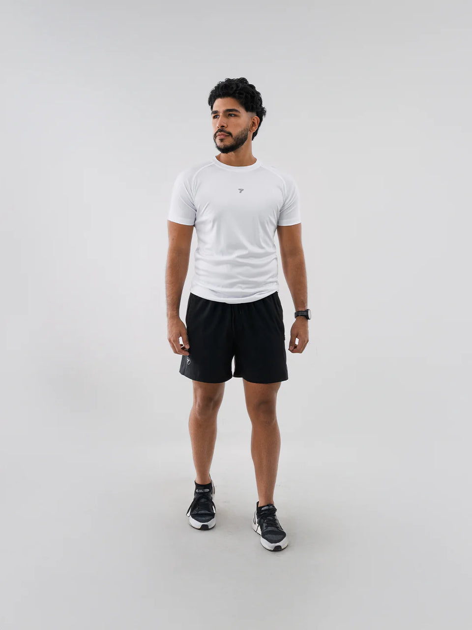 Camiseta deportiva hombre blanca manga corta TENFIT Colombia