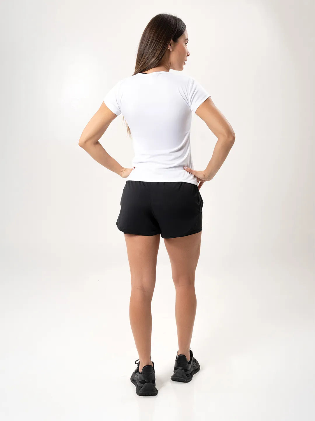 Espalda camiseta básica blanca ajuste estilizado secado rápido TENFIT
