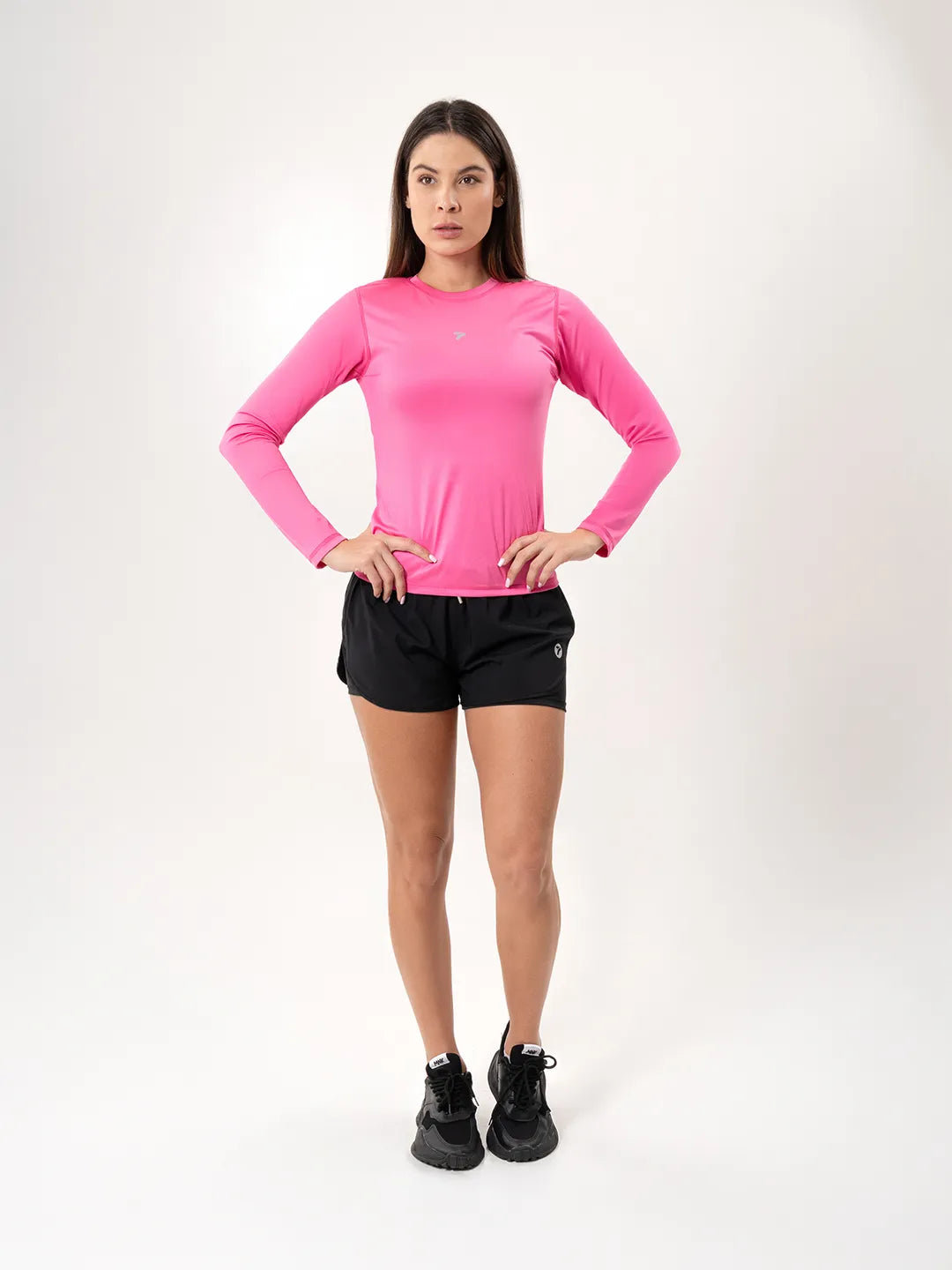 Buzo deportivo mujer magenta superlicra UV TENFIT gym