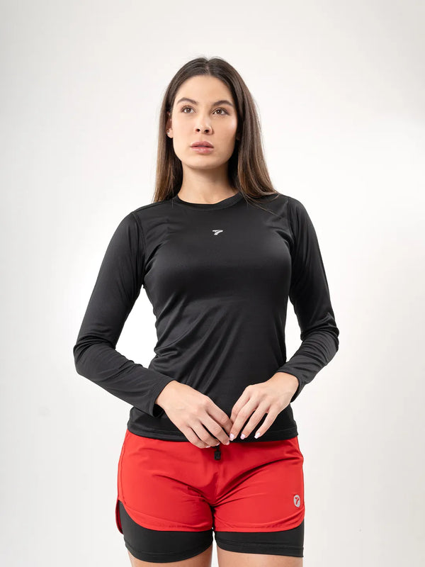 Buzo de Compresión Deportivo Mujer – Negro