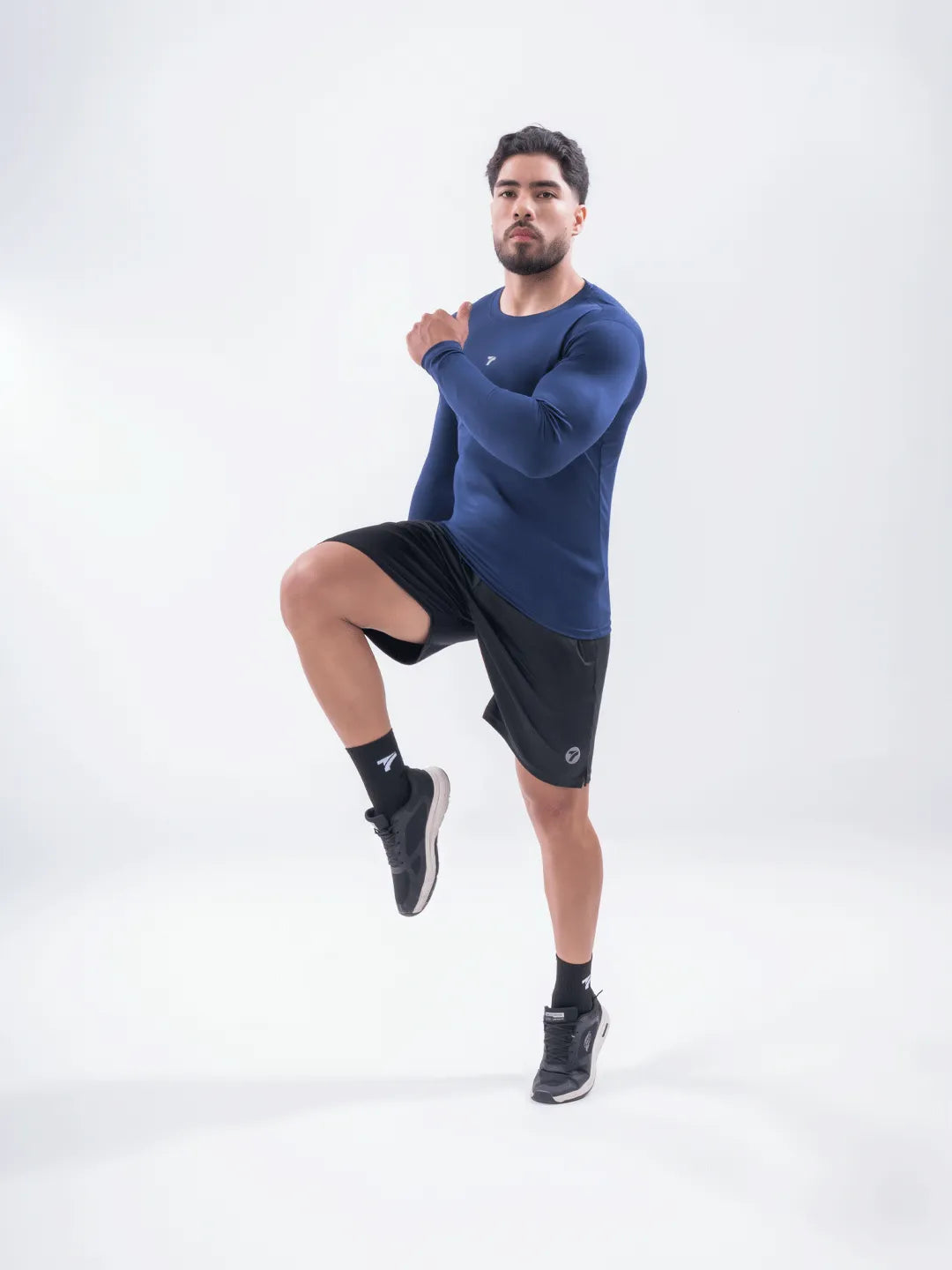 Buzo de Compresión Deportivo Hombre - Azul Turquí