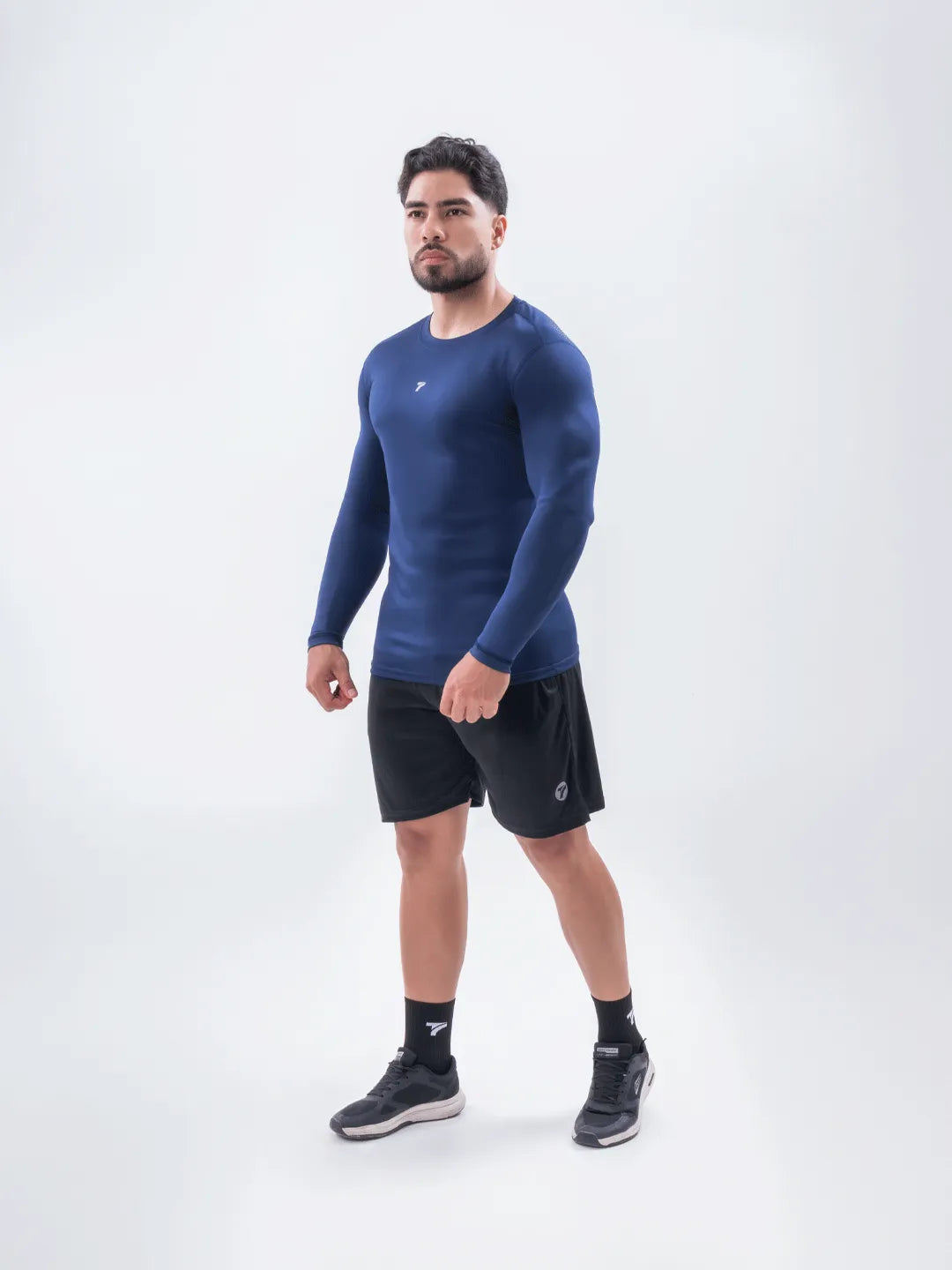 Buzo de Compresión Deportivo Hombre - Azul Turquí
