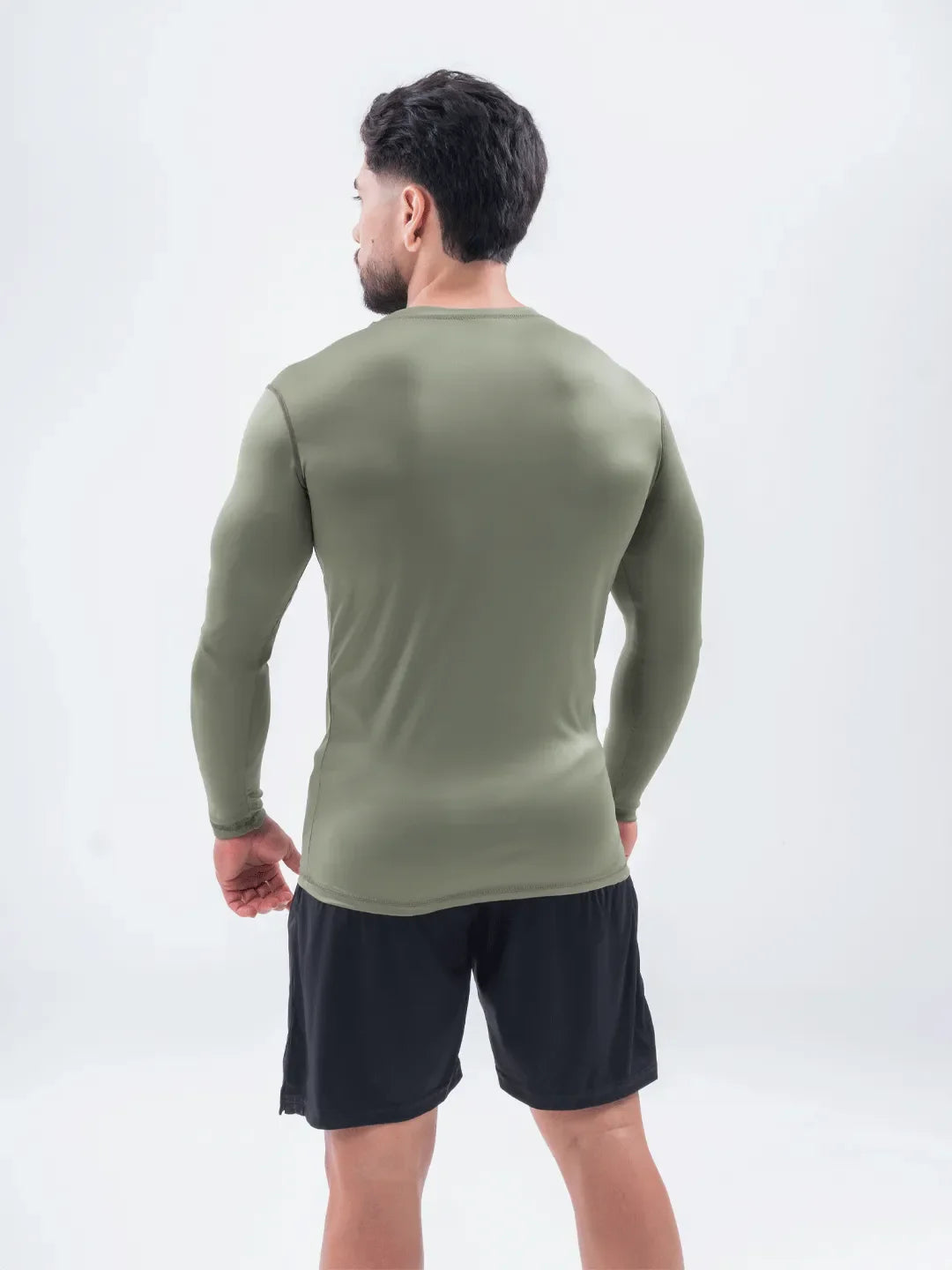 Buzo de Compresión Deportivo Hombre - Verde Militar