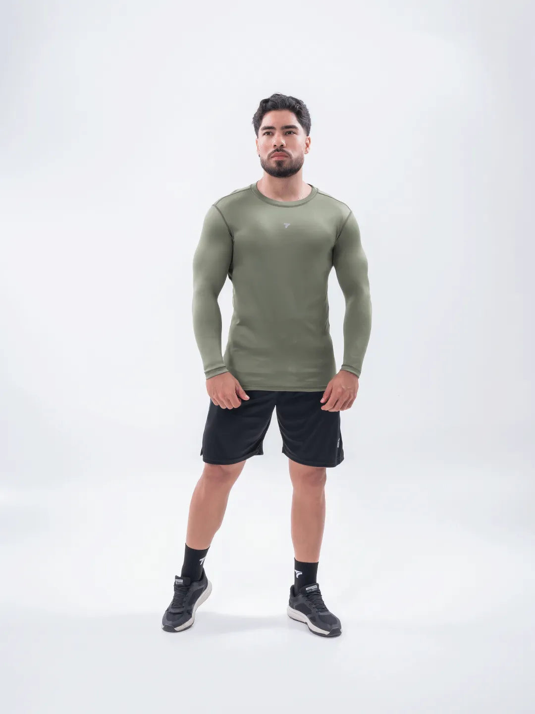 Buzo de Compresión Deportivo Hombre - Verde Militar