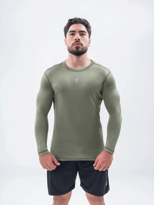 Buzo de Compresión Deportivo Hombre - Verde Militar