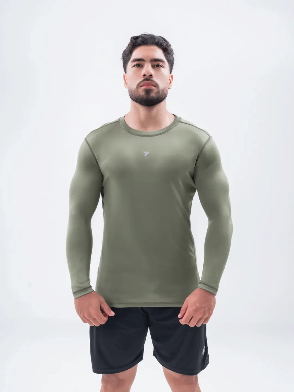 Buzo de Compresión Deportivo Hombre - Verde Militar