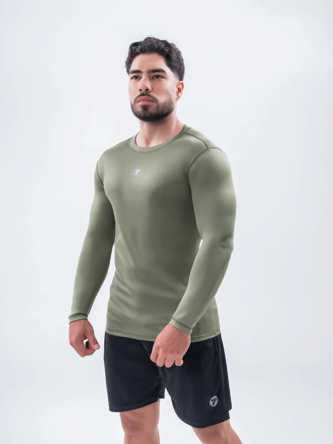 Buzo de Compresión Deportivo Hombre - Verde Militar