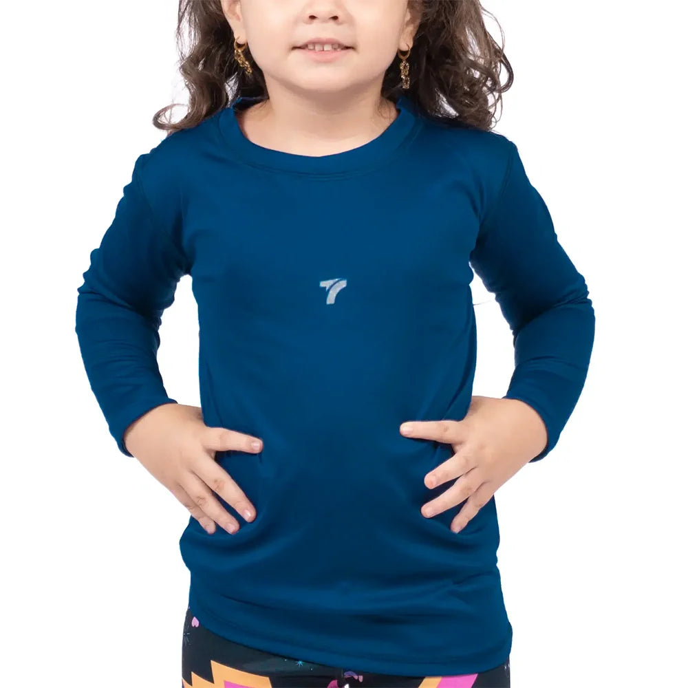 Buzo de compresión azul petróleo para niños - Ropa deportiva Tenfit