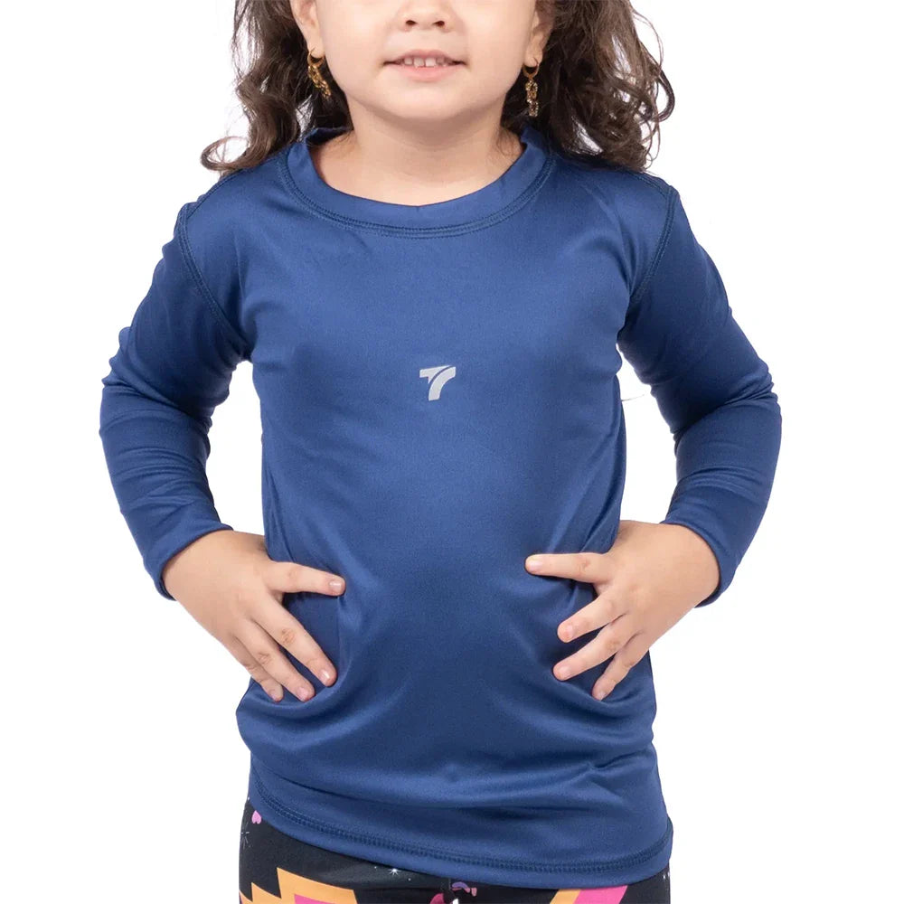 Buzo de compresión azul turquí para niños - Ropa deportiva Tenfit