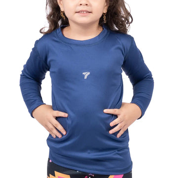 Buzo de compresión azul turquí para niños - Ropa deportiva Tenfit
