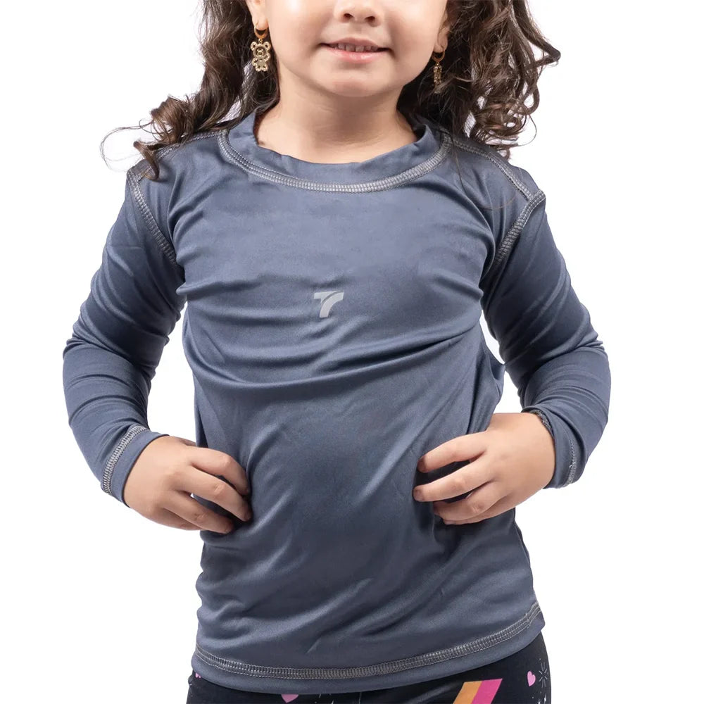 Buzo de compresión gris oscuro para niños - Ropa deportiva Tenfit