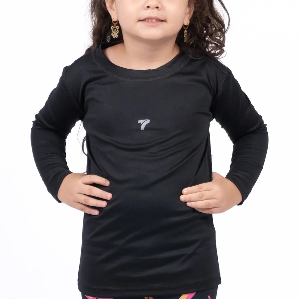 Buzo de compresión negro para niños - Ropa deportiva Tenfit