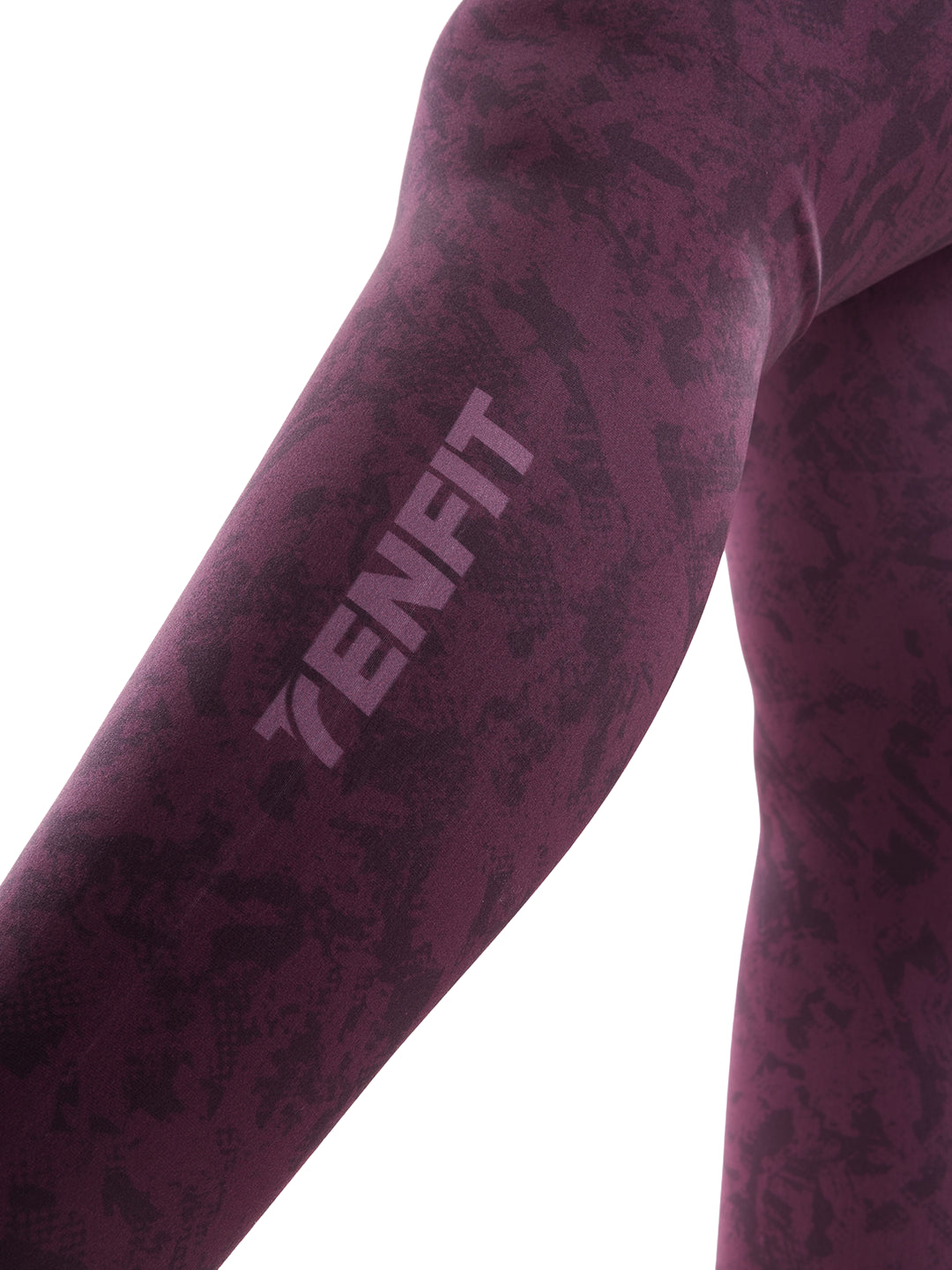 Legging deportivo sublimado vinotinto - vista detalle TENFIT