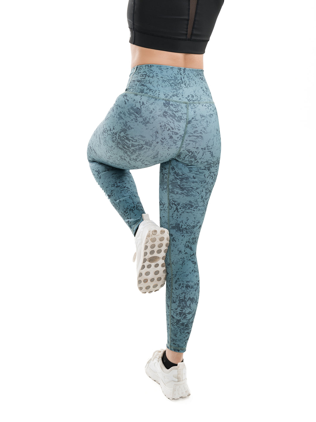 Licra verde oliva 4 vías sin transparencias para gym - TENFIT Colombia