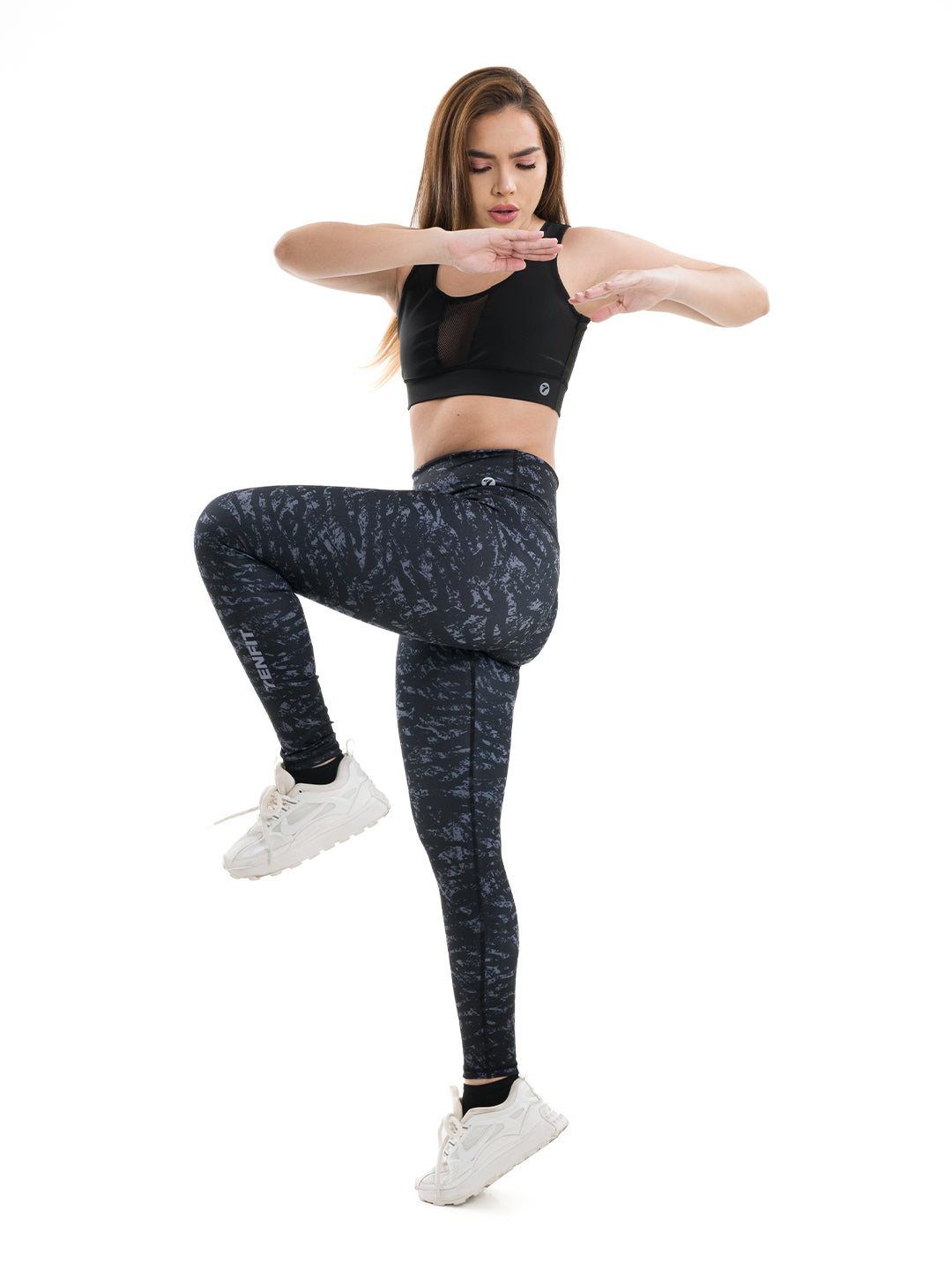 Licra negra 4 vías secado rápido para  entrenamiento - TENFIT Colombia