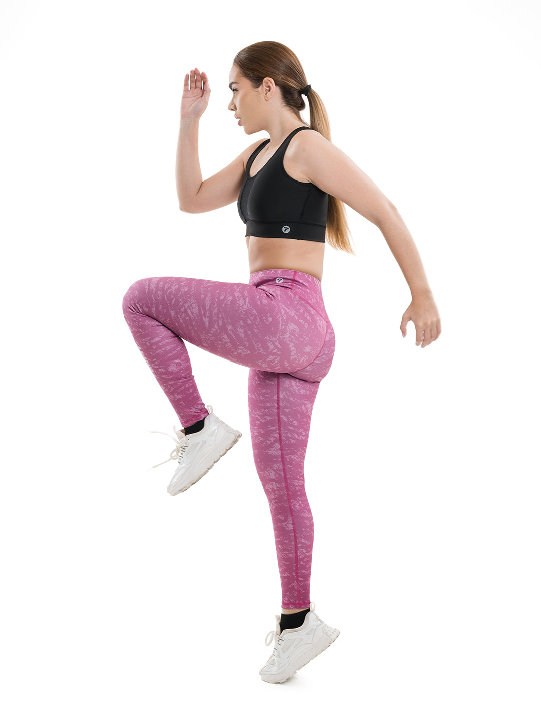 Licra deportiva rosa claro para entrenamiento - TENFIT Colombia