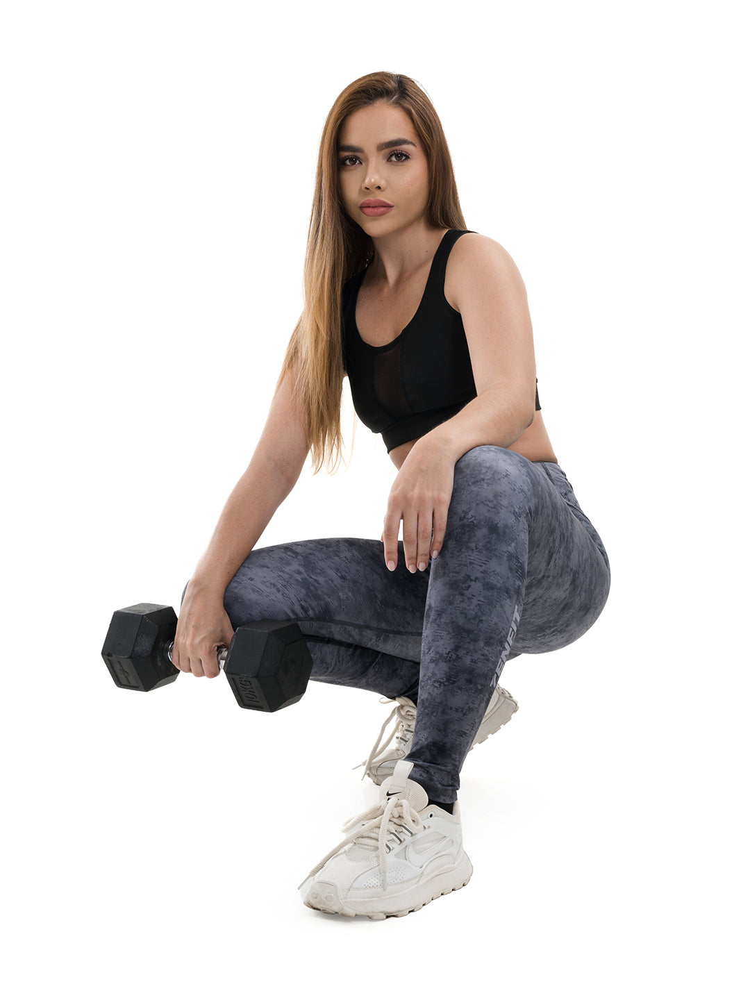 Licra gris 4 vías sin transparencias para entrenamiento - TENFIT Colombia