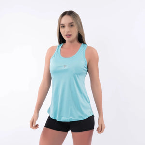 Camisilla Deportiva Esqueleto Mujer Cola Volada - Verde Menta