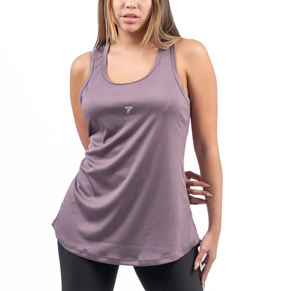 Camisilla esqueleto uva metalizado cola volada mujer TENFIT — vista frontal