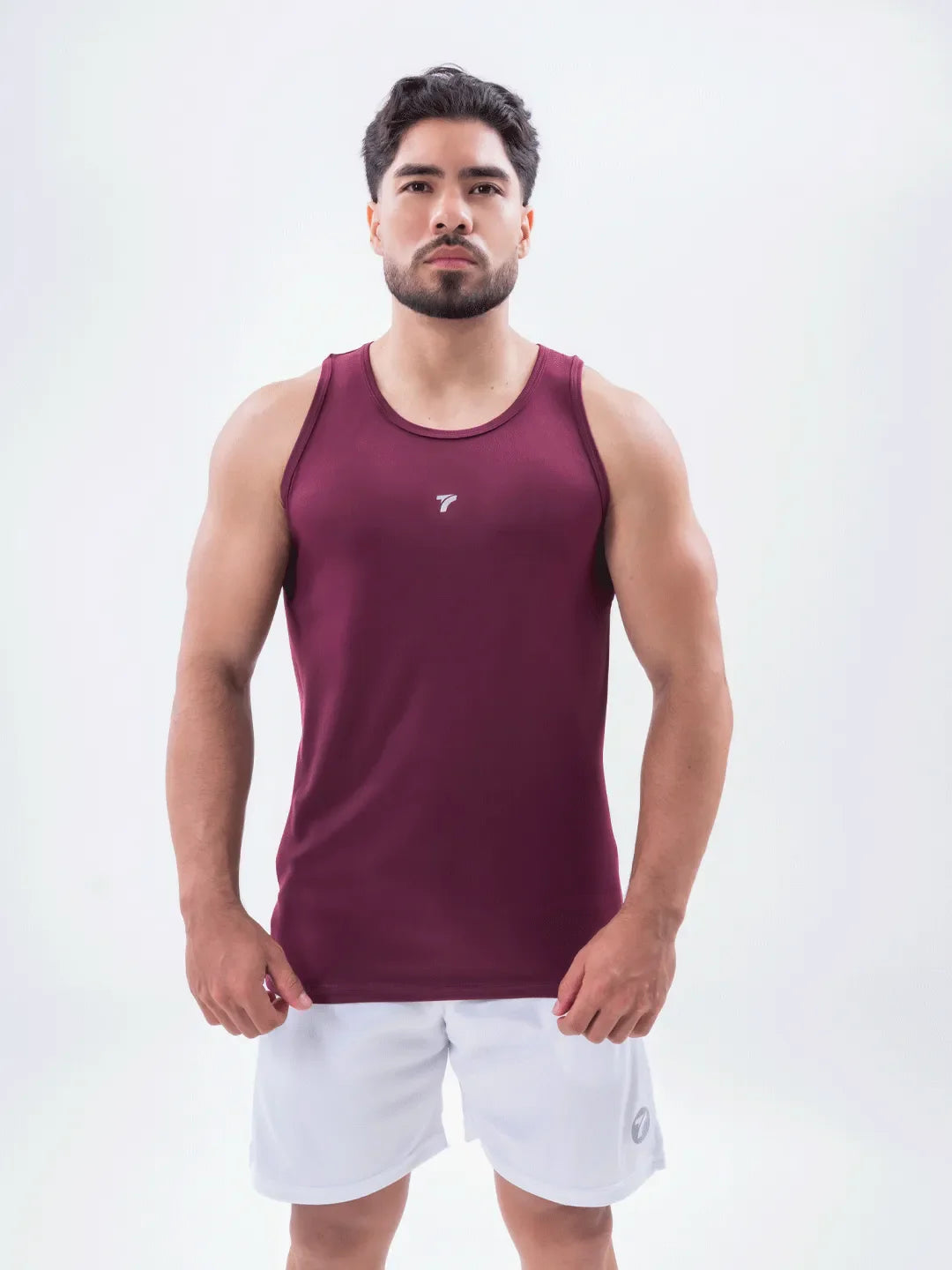 Esqueleto deportivo hombre vinotinto oscuro dri-fit TENFIT