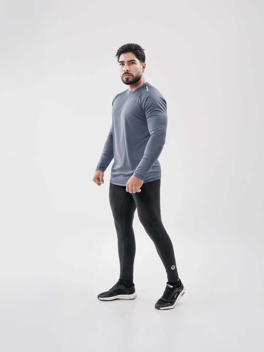 Licra Larga Deportiva de Hombre Unicolor Suplex - Negro