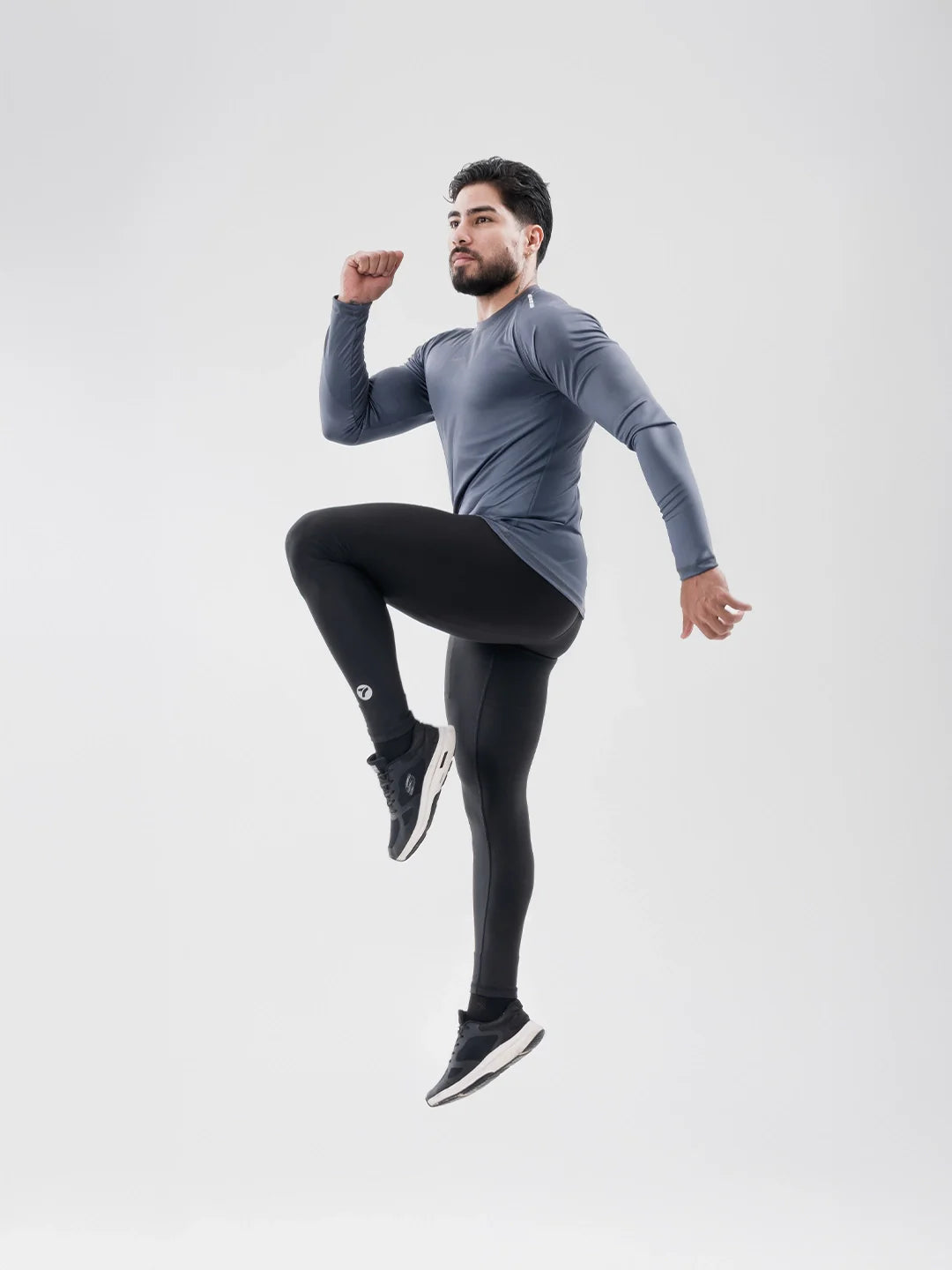 Licra Larga Deportiva de Hombre Unicolor Suplex - Negro