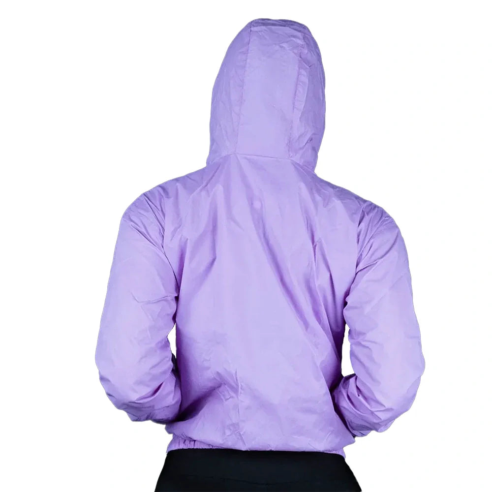 Chaqueta rompeviento lila mujer TENFIT Sparta espalda tejido ligero