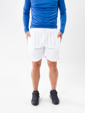 Pantaloneta Deportiva de Hombre en Microfibra – Blanco
