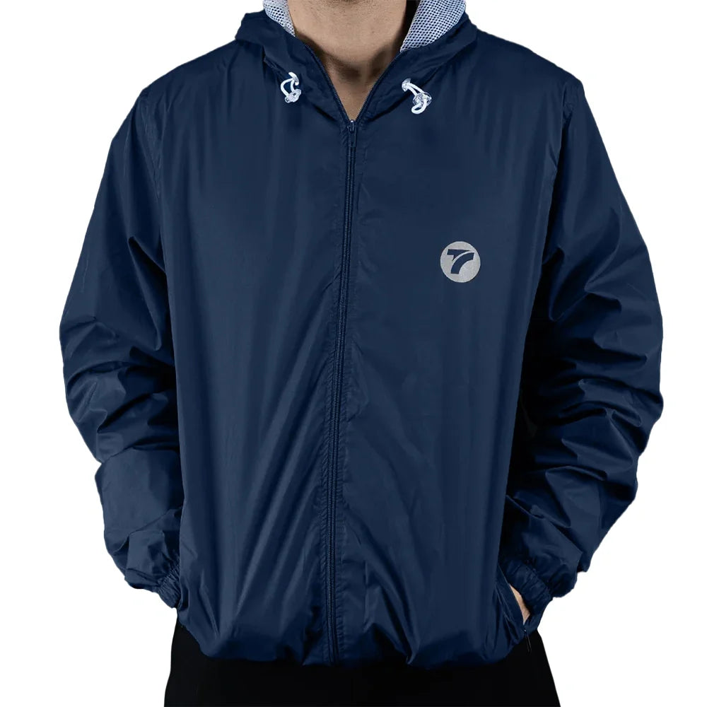 Chaqueta Rompevientos Sparta Azul Turquí Hombre TENFIT — Vista frontal