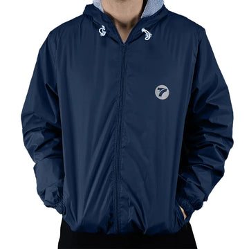 Chaqueta Rompevientos Sparta Azul Turquí Hombre TENFIT — Vista frontal