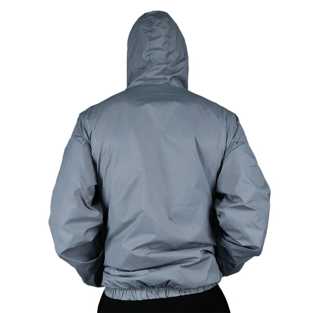 Chaqueta Rompevientos Sparta Gris Claro Hombre TENFIT — Vista frontal