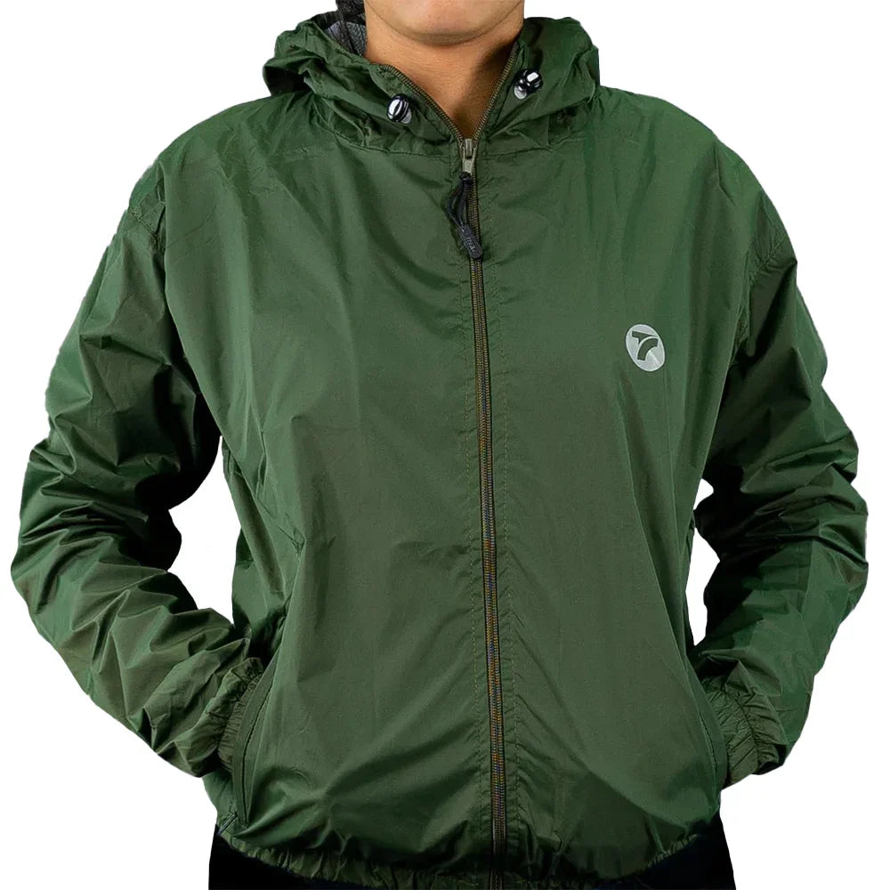 Chaqueta Rompevientos Sparta Verde Militar Hombre TENFIT — Vista frontal