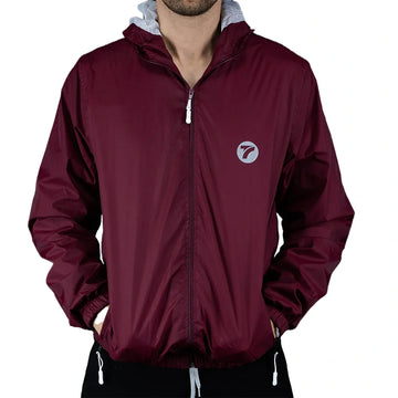 Chaqueta Rompevientos Sparta Vinotinto Hombre TENFIT — Vista frontal