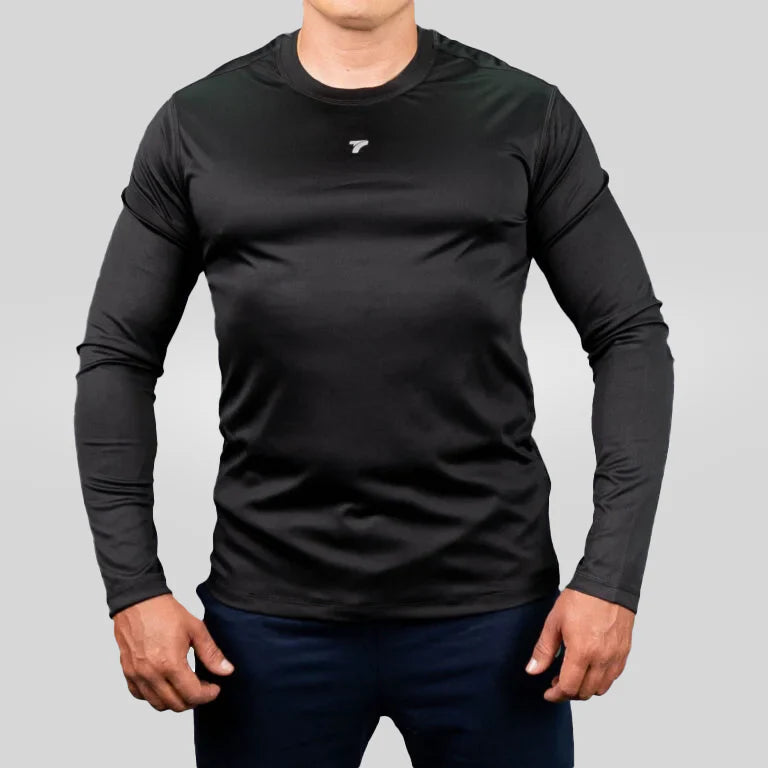 Buzo compresión negro talla plus hombre TENFIT gym Colombia