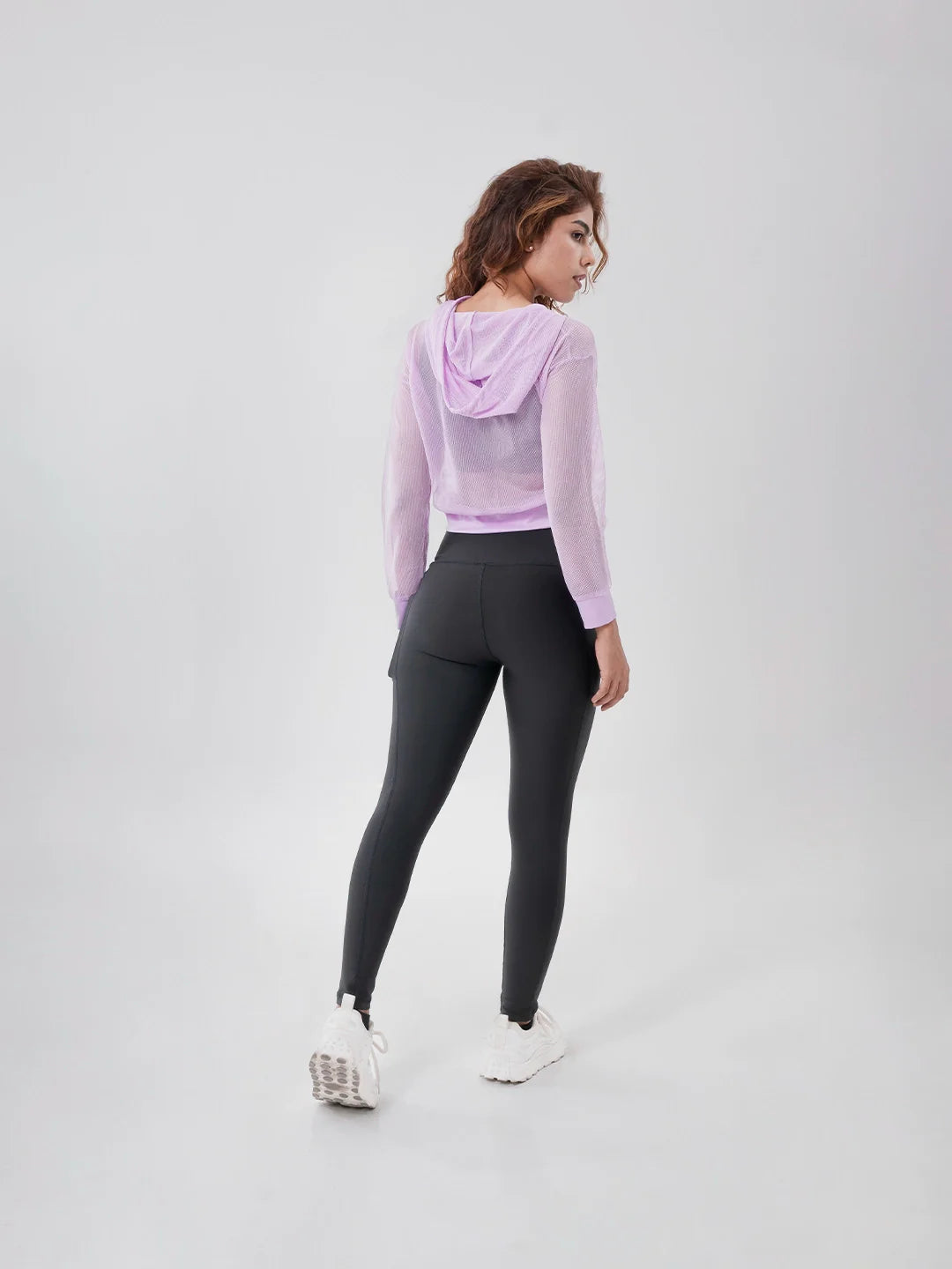 Buzo deportivo lila oscuro mujer TENFIT - ropa deportiva colombiana