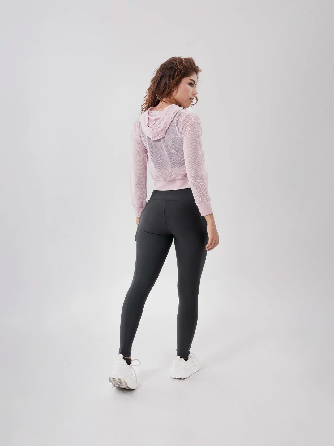 Buzo deportivo rosa crep é mujer TENFIT - ropa deportiva colombiana
