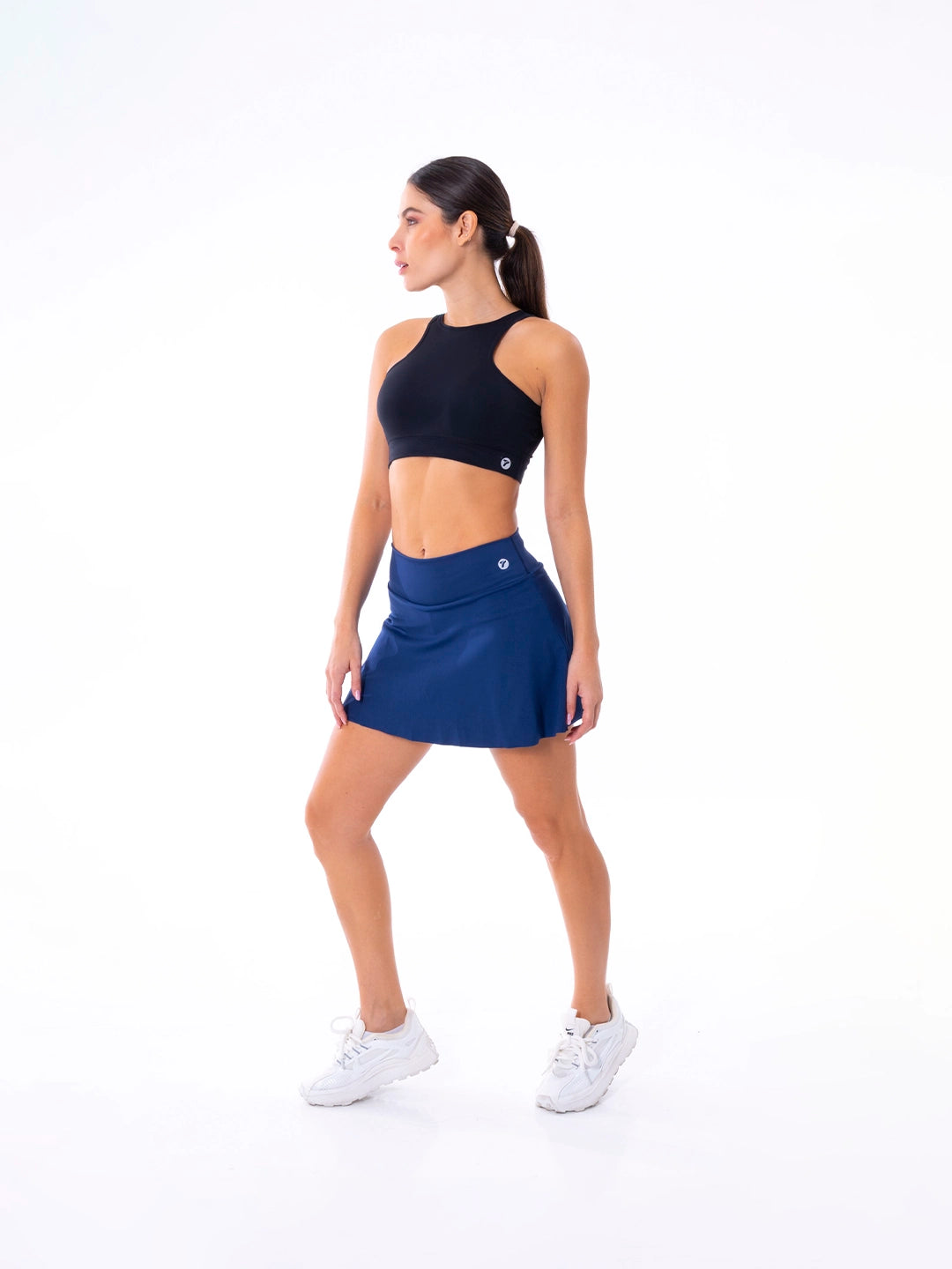 Falda deportiva azul turquí ropa deportiva Colombia mujer gym
