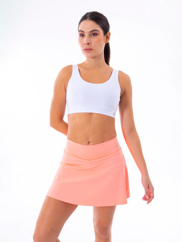 Falda short deportiva mandarina con biker integrado — TENFIT