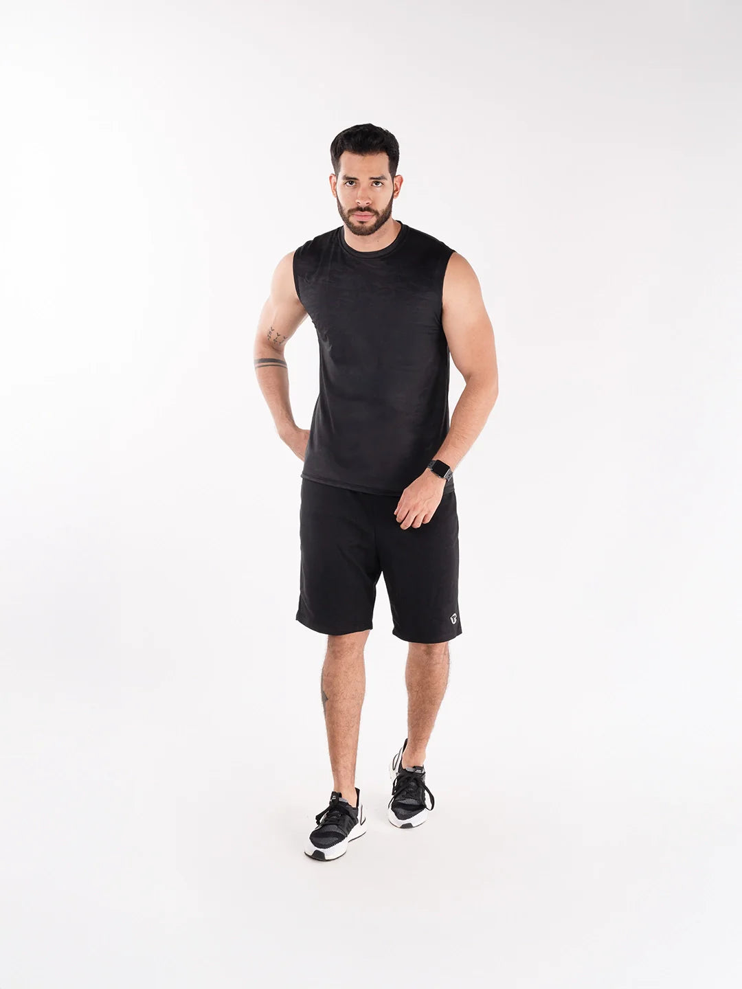 Camisilla deportiva hombre negra Flex Fury TENFIT frente