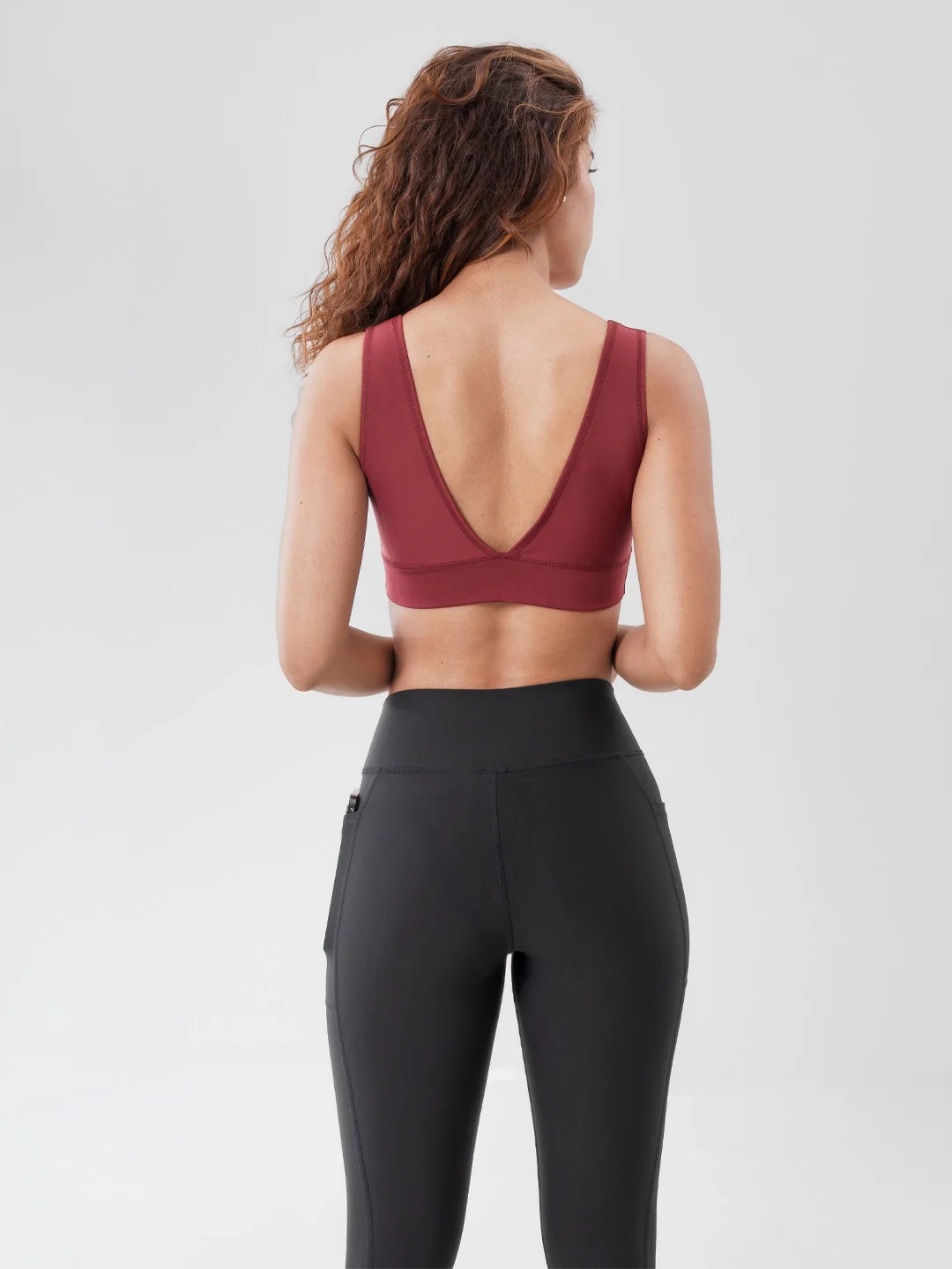 Top Deportivo de Mujer Hyperflex - Vinotinto con Negro