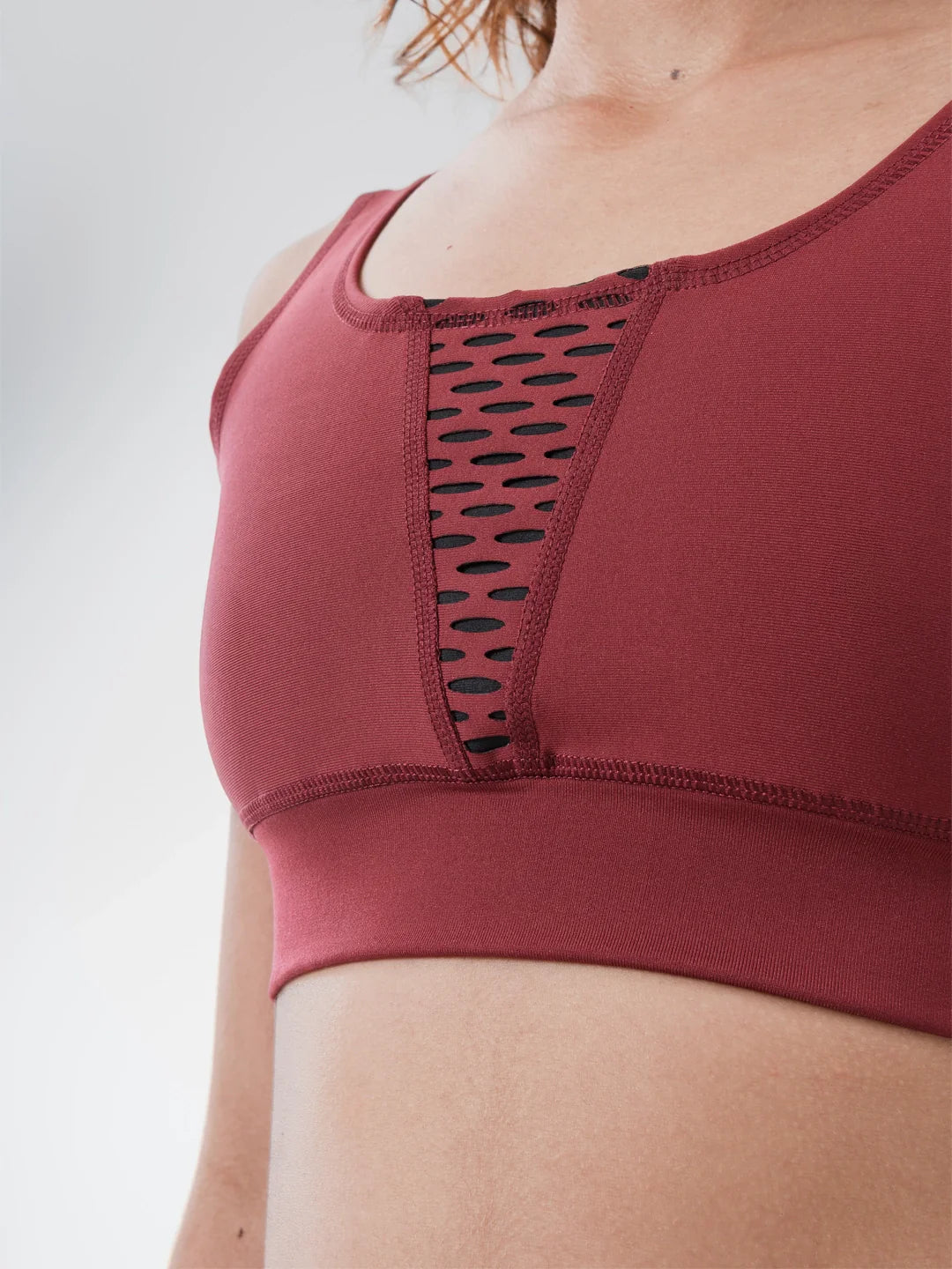 Top Deportivo de Mujer Hyperflex - Vinotinto con Negro