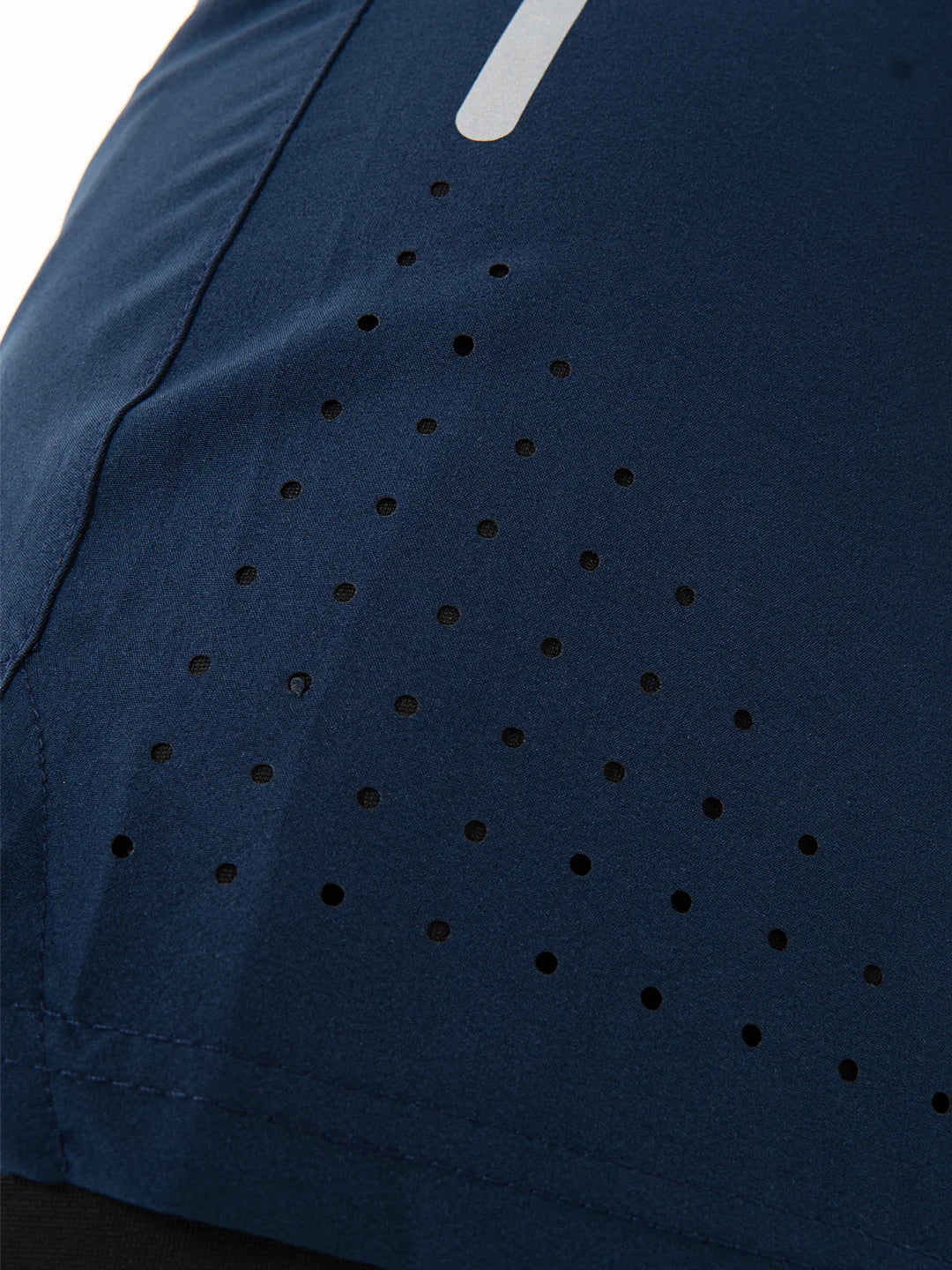Short azul turquí entrenamiento gym hombre detalle – TENFIT