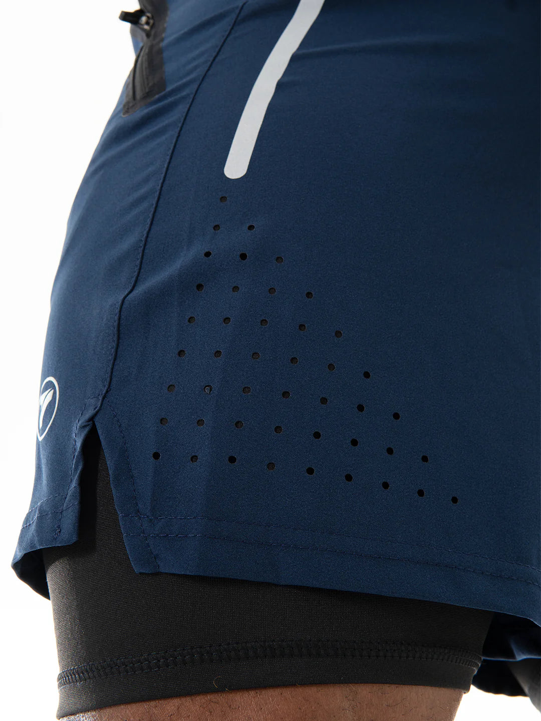 Pantaloneta con Licra Interna para Running de Hombre Track – Azul Turquí