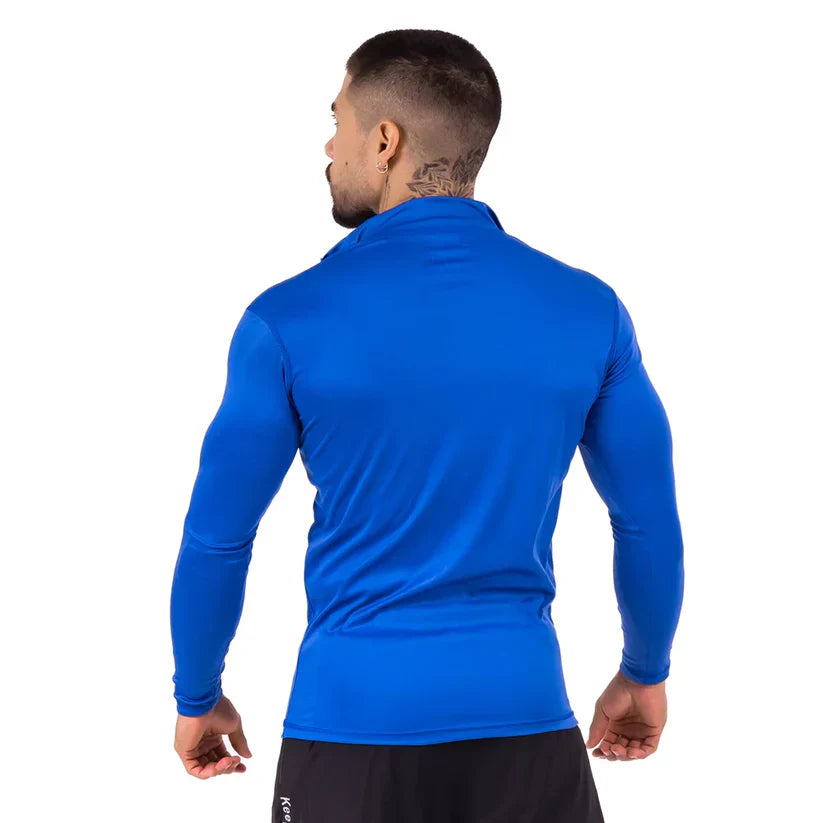 Buzo deportivo azul rey hombre licra compresión filtro UV 30 TENFIT Colombia