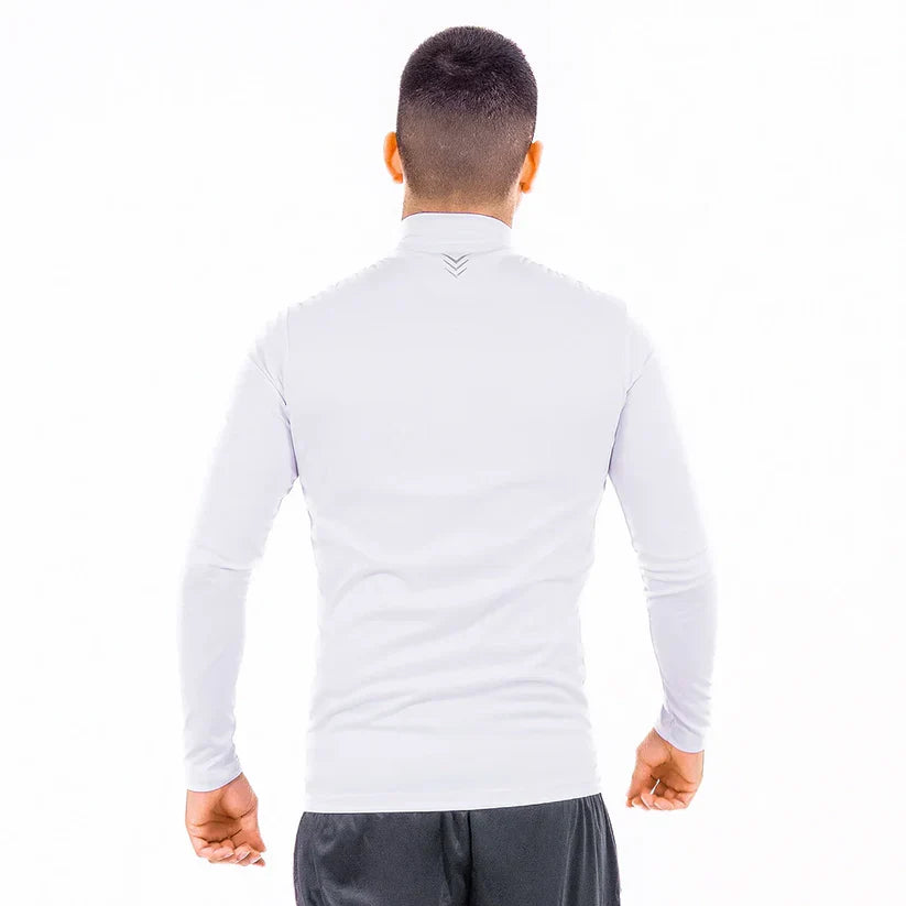Vista trasera buzo blanco manga larga hombre deportivo UV 30 TENFIT Colombia
