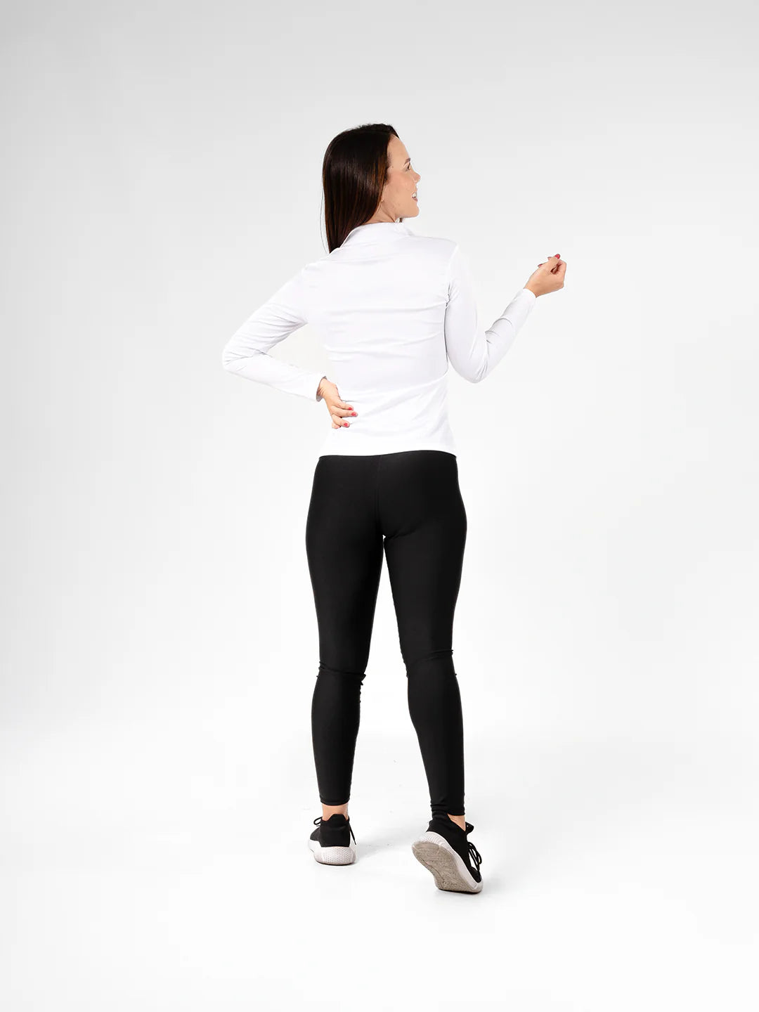 Buzo deportivo blanco secado rápido gym entrenamiento mujer TENFIT