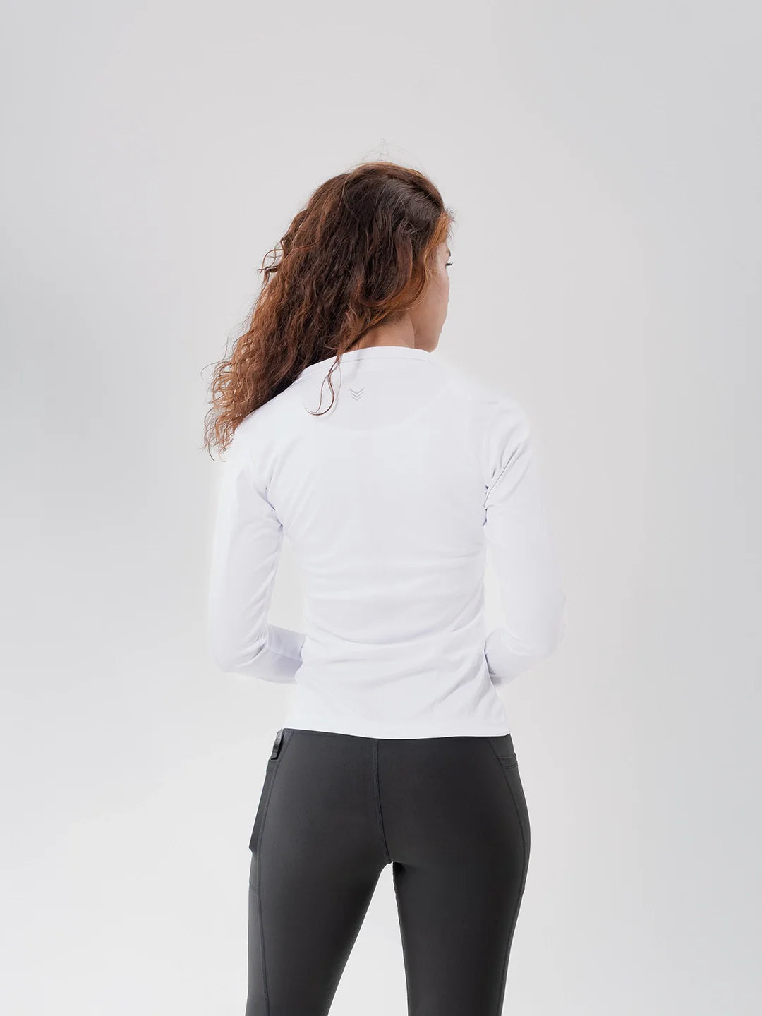 Buzo rolling pro blanco mujer - Vista Posterior TENFIT