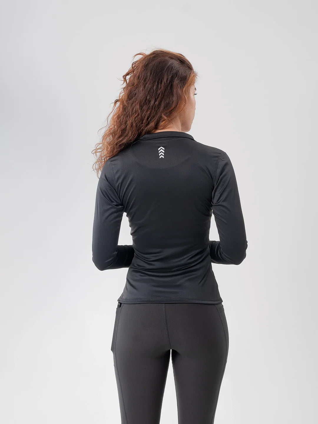 Buzo rolling pro negro mujer - Vista Posterior TENFIT
